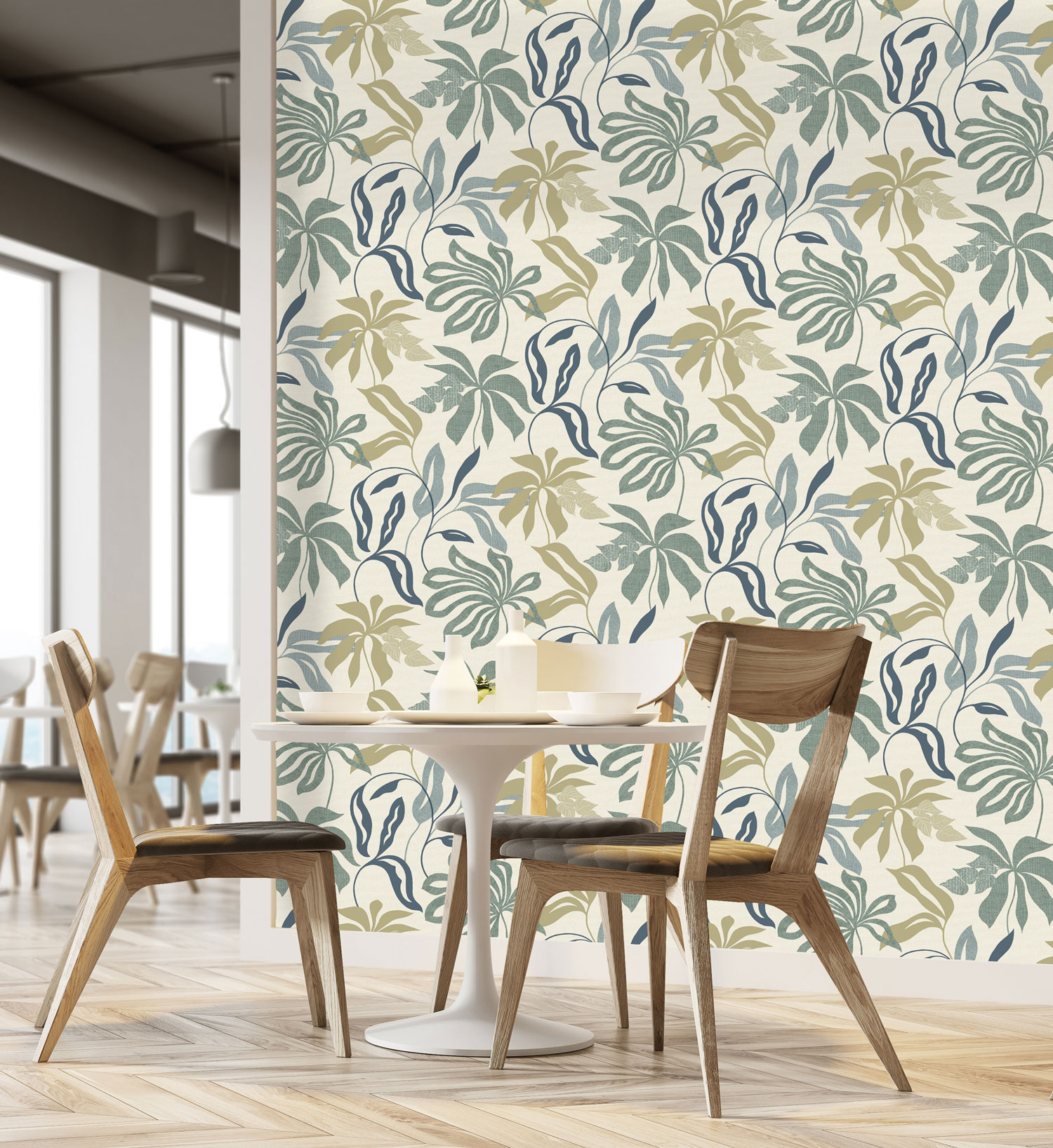Patterns and colors of wallpapers in the interior