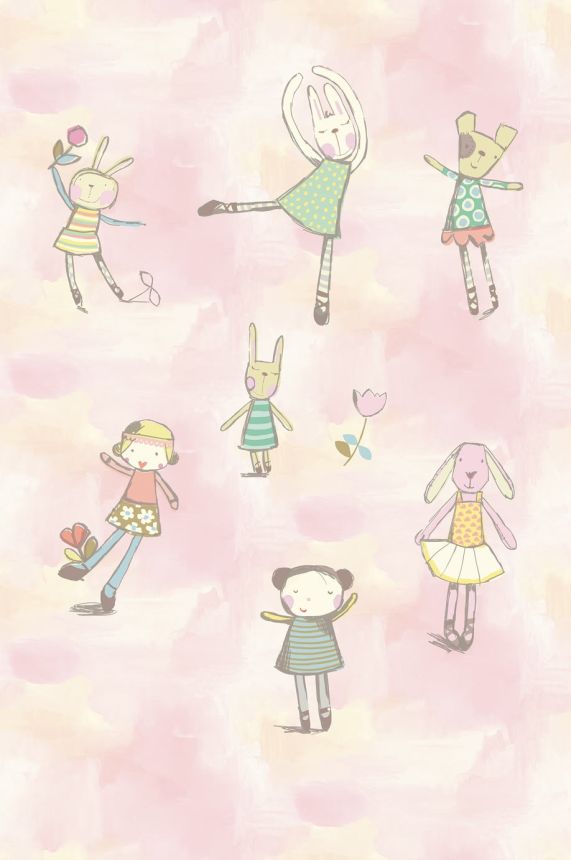 Children's wall murall with bunnies 364102, Wallpower Junior, Eijffinger