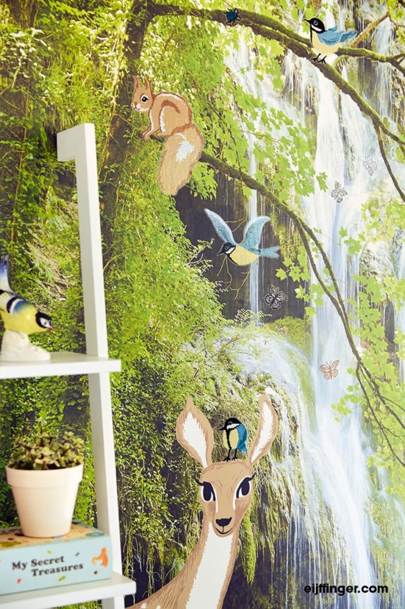 Wall mural -  Waterfall, deer 364135, Wallpower Junior, Eijffinger