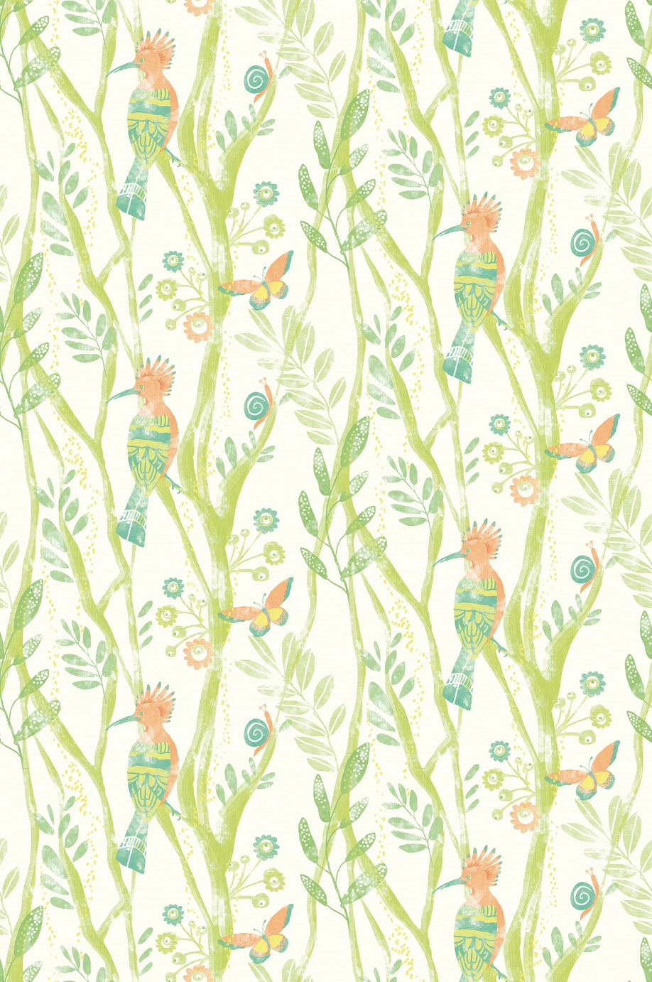 Children's wall mural with birds and butterflies 364152, Wallpower Junior, Eijffinger