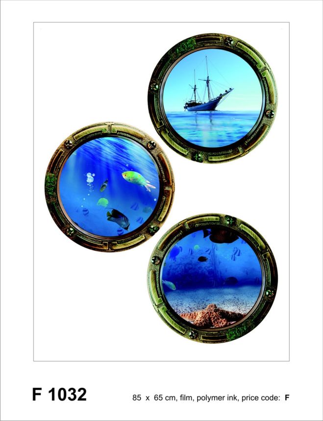 Self-adhesive wall decoration F 1032, Ship windows, AG Design