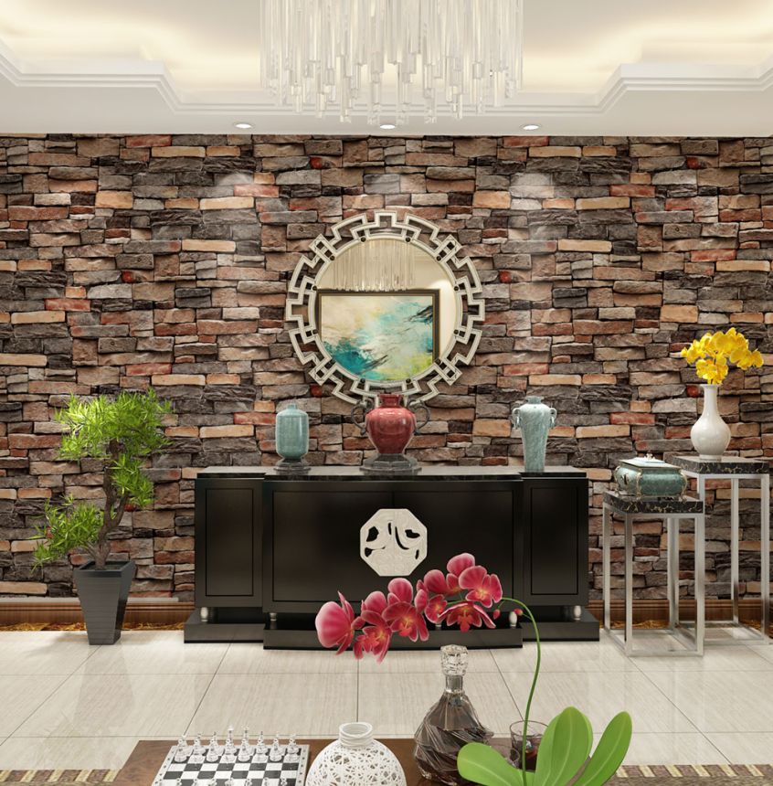 Washable stone wallpaper, stone wall imitation, 555192, Old Friends 3, Vavex 2025