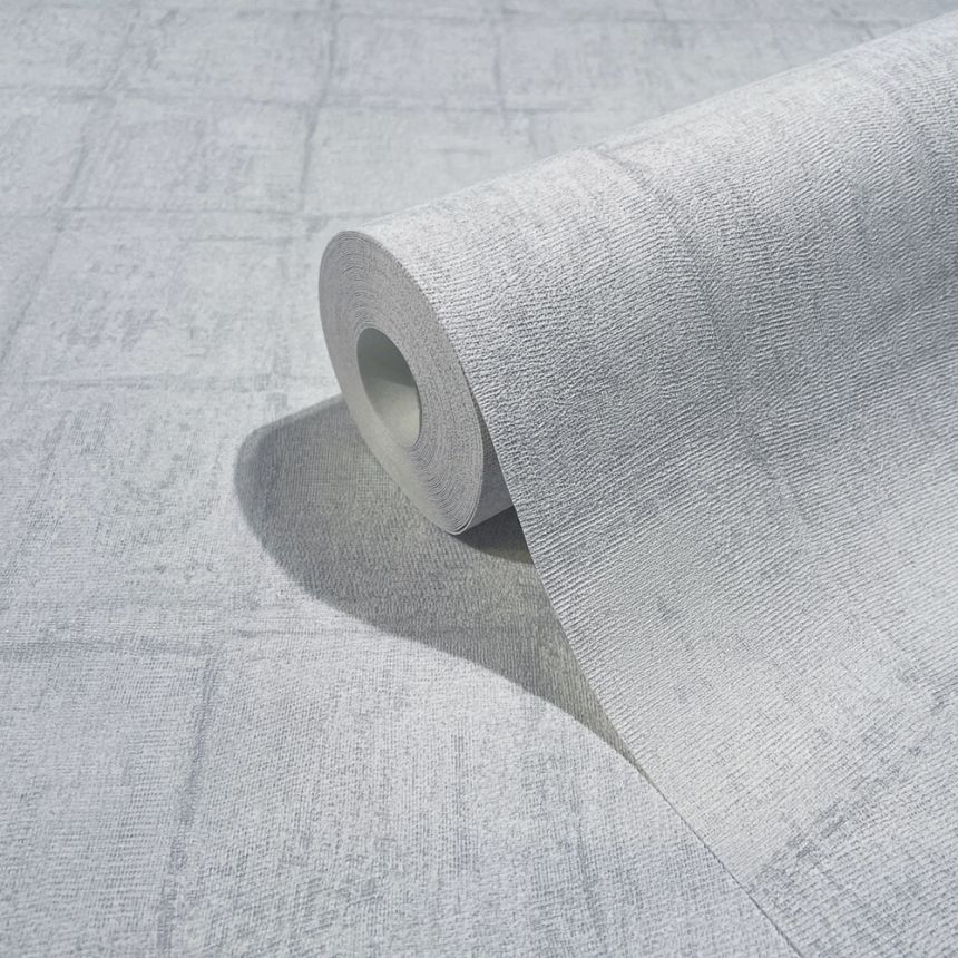 Luxury grey-blue wallpaper, pattern cubes 33969, Botanica, Marburg