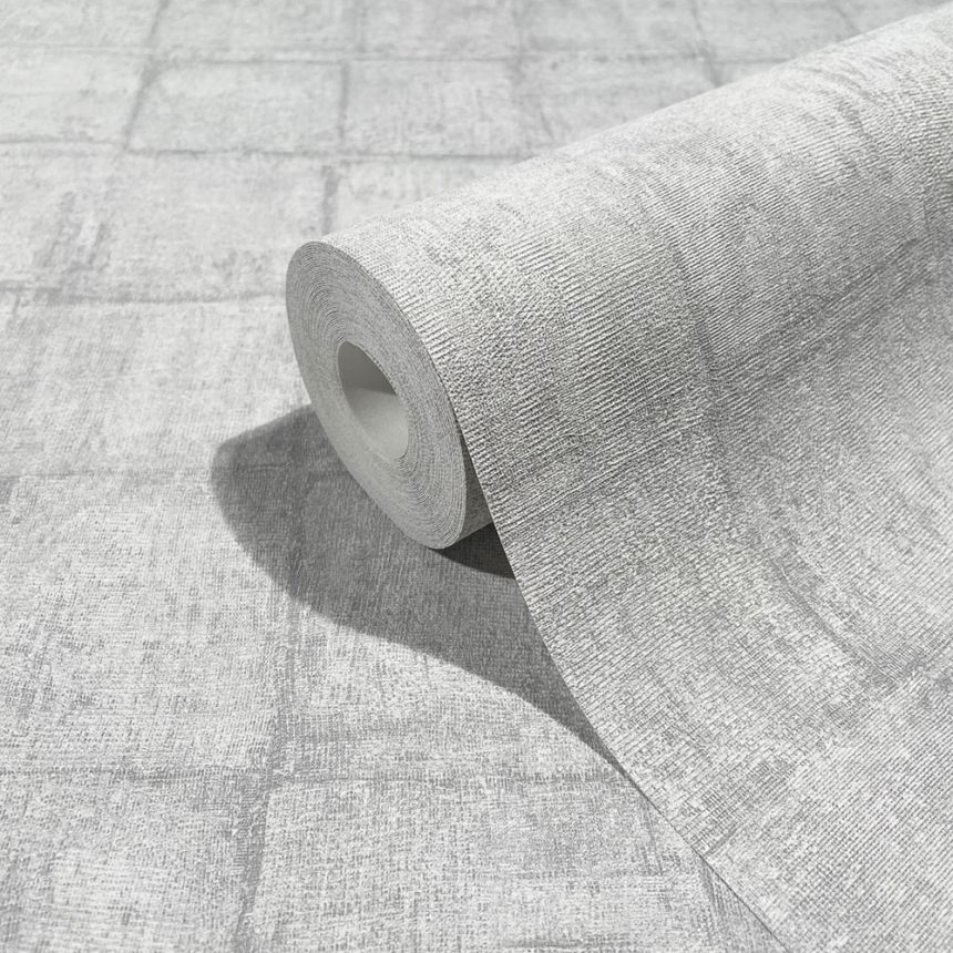 Luxury grey wallpaper, pattern cubes 33971, Botanica, Marburg