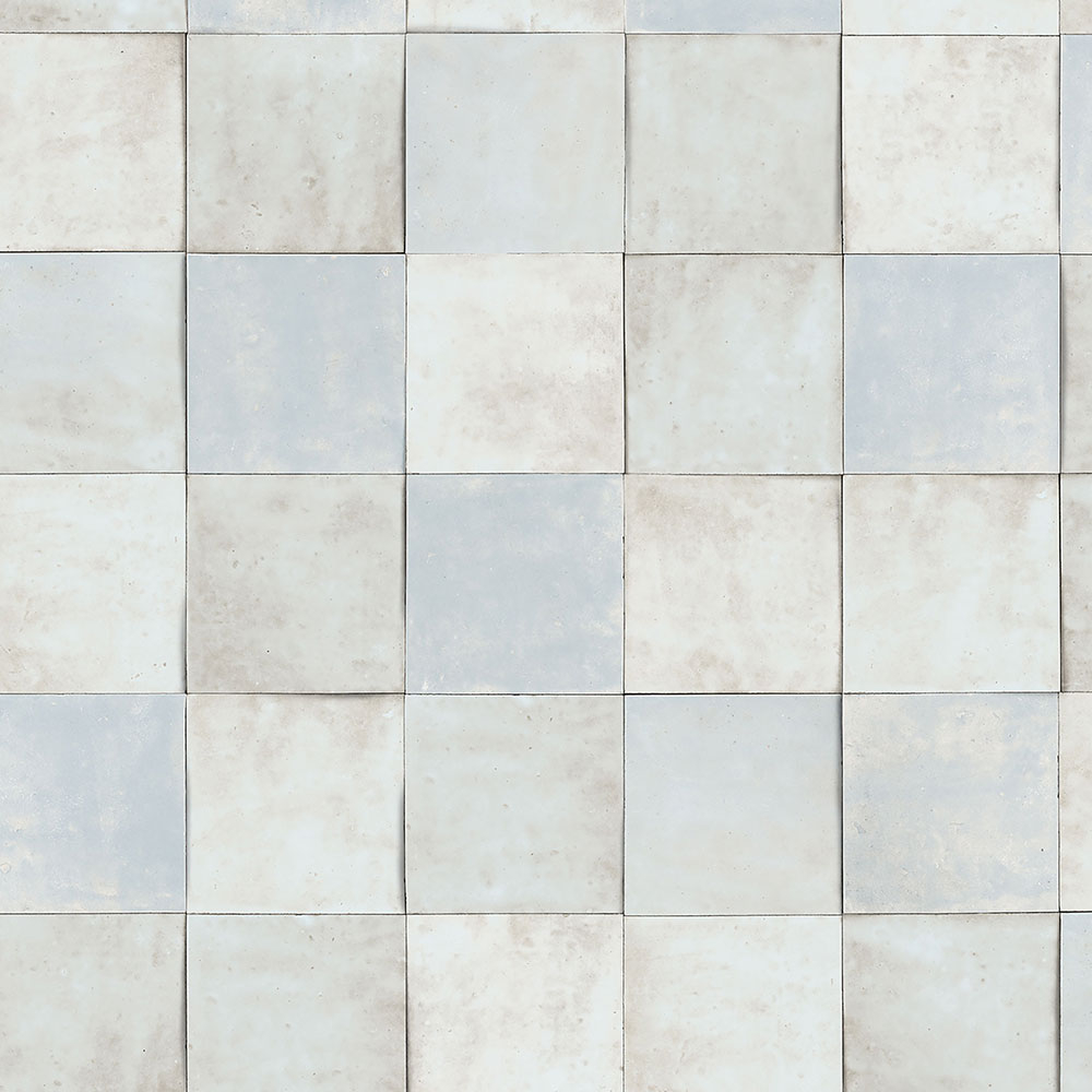 Grey-blue geometric washable wallpaper 45712 Zellige, Marburg