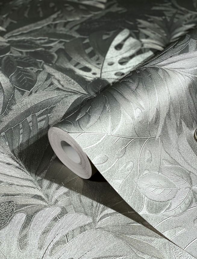Luxury metallic glossy wallpaper with leaves 33302, Botanica, Marburg