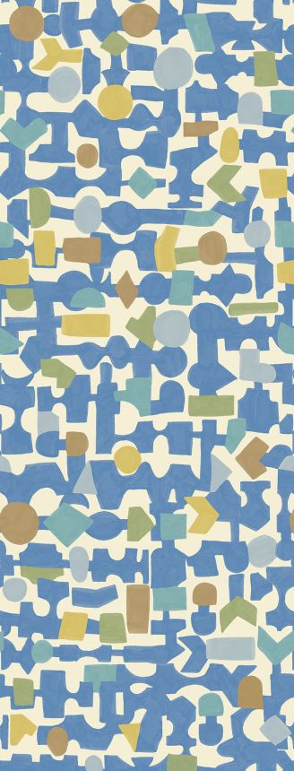 Blue geometric wall mural 323103,1,06x2,8m, Explore,  Eijffinger