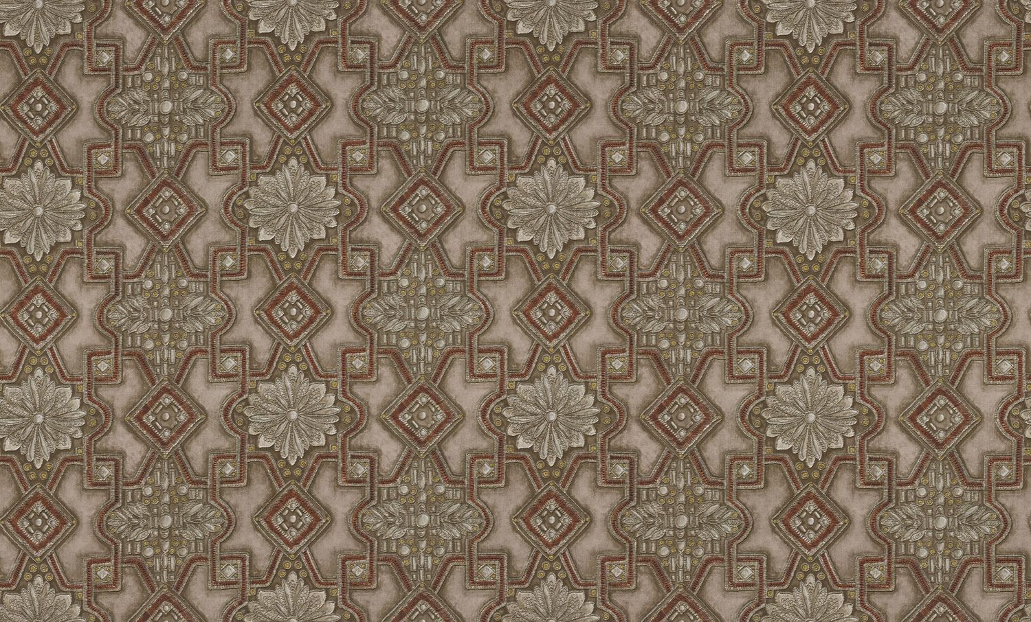 Luxury silver-wine non-woven wallpaper with ornaments, 86008, Valentin Yudashkin 5, Emiliana Parati