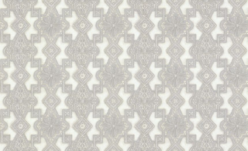 Luxury beige-silver non-woven wallpaper with ornaments, 86012, Valentin Yudashkin 5, Emiliana Parati