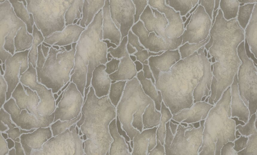 Luxury brown-silver non-woven wallpaper, stone imitation 86020, Valentin Yudashkin 5, Emiliana Parati