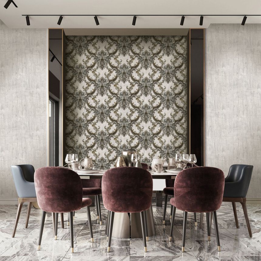 Luxury cream-gold wallpaper, imitation of cracked plaster, 86055, Valentin Yudashkin 5, Emiliana Parati