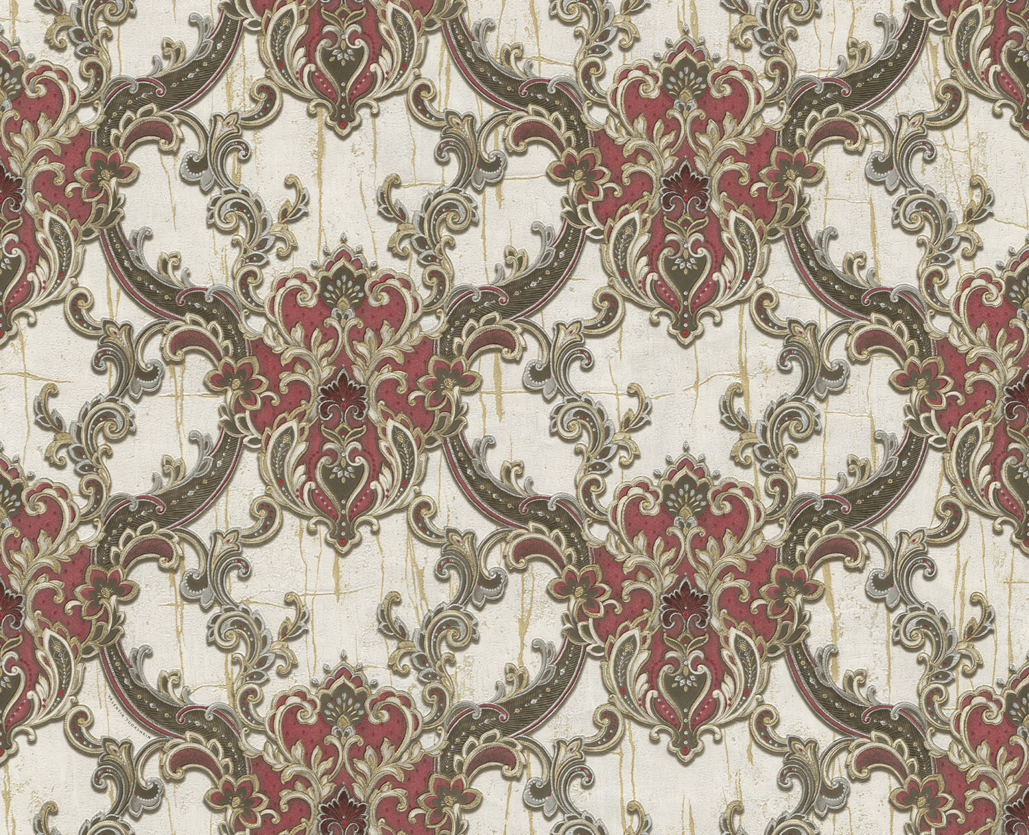 Luxury white-wine non-woven wallpaper, baroque ornaments, 86063, Valentin Yudashkin 5, Emiliana Parati