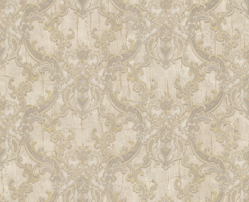 Luxury beige-gold non-woven wallpaper, baroque ornaments, 86067, Valentin Yudashkin 5, Emiliana Parati