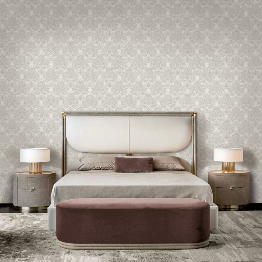 Luxury silver-gold wallpaper, baroque ornamental pattern, 86080, Valentin Yudashkin 5, Emiliana Parati