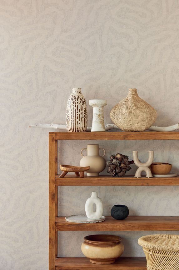 Grey-beige wallpaper, 324000, Embrace, Eijffinger