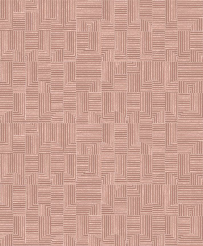Old pink geometric pattern wallpaper,  ILA403, Aquila, Khroma by Masureel