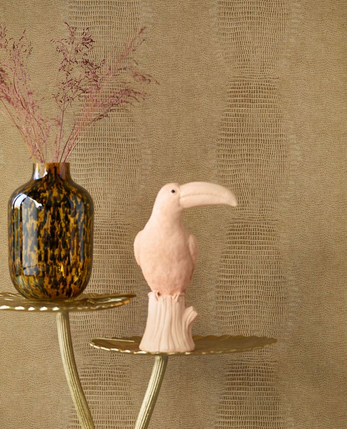 Brown non-woven wallpaper, imitation animal skin, 333236, Unify, Eijffinger