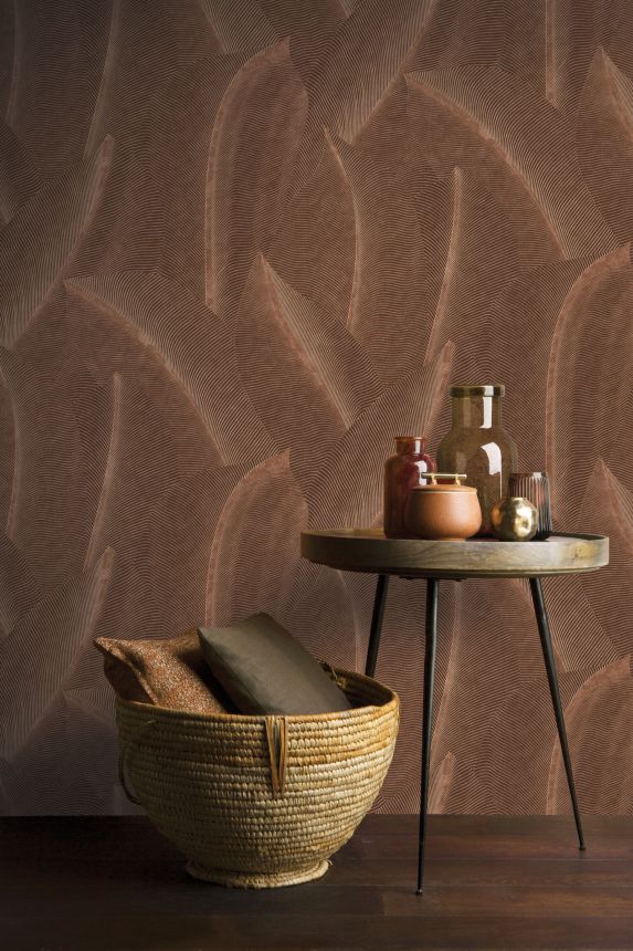 Beige wallpaper with leaves, AL26220, Allure, Decoprint