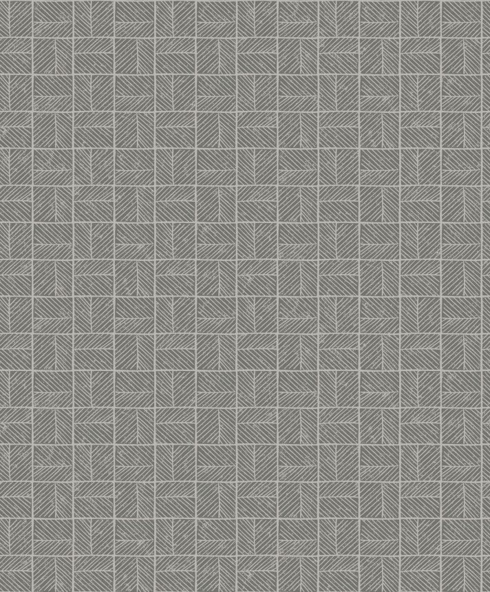 Gray geometric pattern wallpaper, BA26082, Brazil, Decoprint