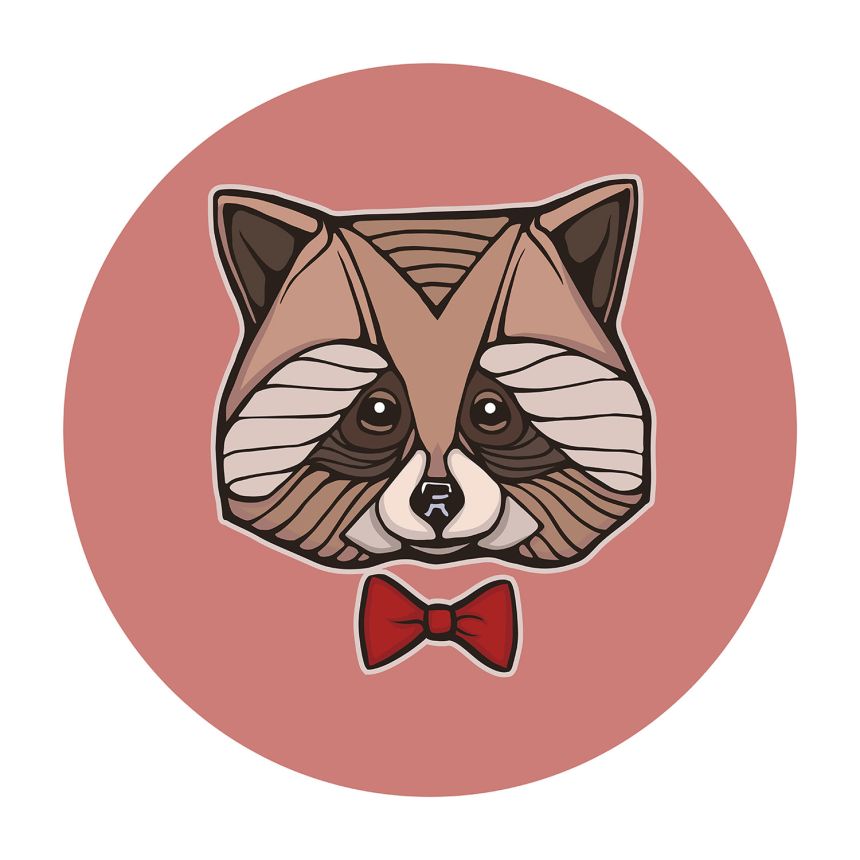 Pre-pasted non-woven wallpaper, Raccoon decoration, PLC006, Platinum Shapes, Decoprint
