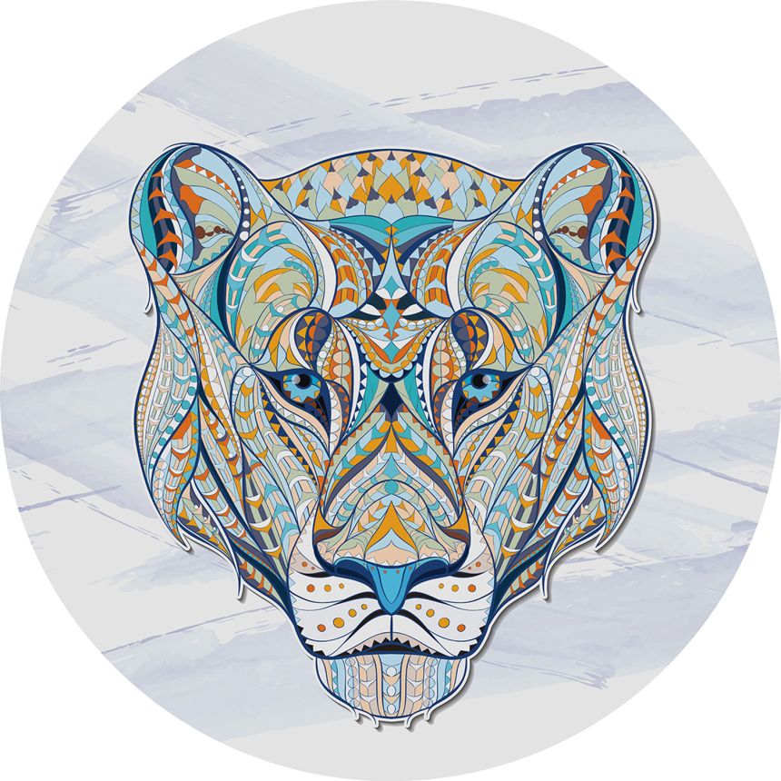 Pre-pasted non-woven wallpaper, Blue Lion decoration, PLC019, Platinum Shapes, Decoprint