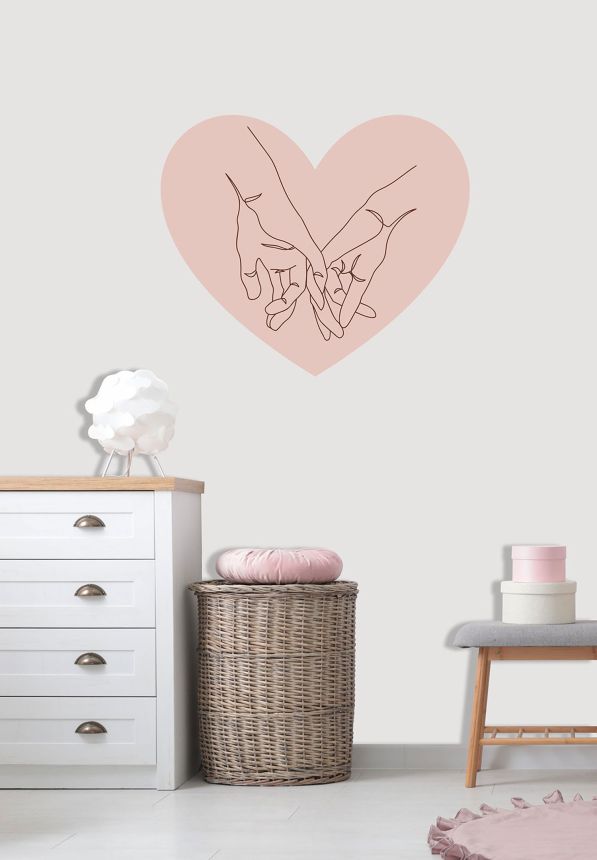 Pre-pasted non-woven wallpaper, Heart, PLC046, Platinum Shapes, Decoprint