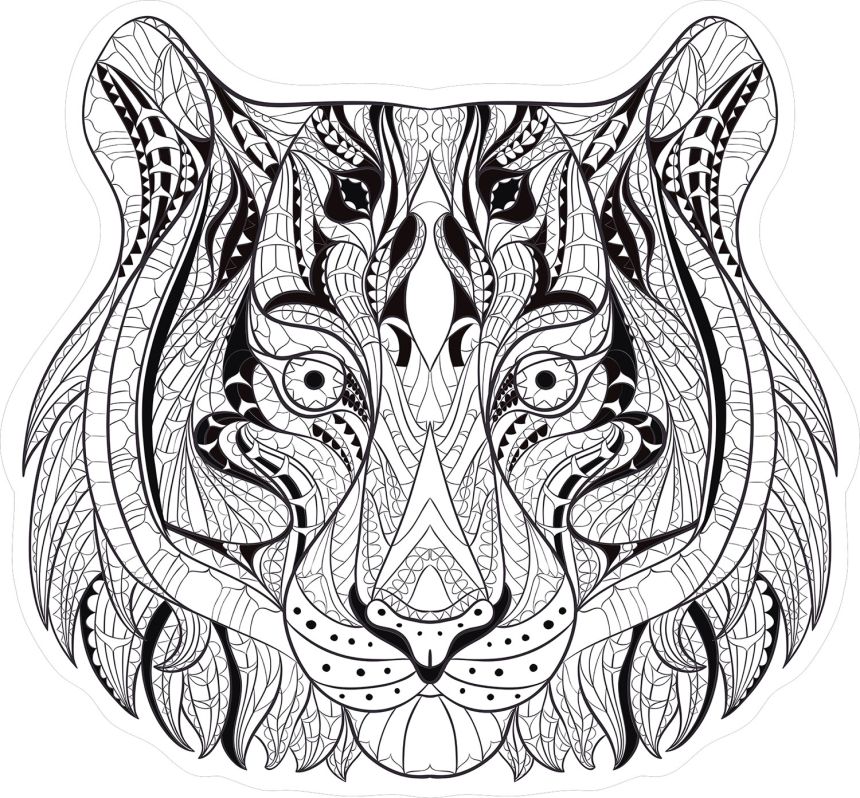 Pre-pasted non-woven wallpaper, Tiger decoration, PLC054, Platinum Shapes, Decoprint