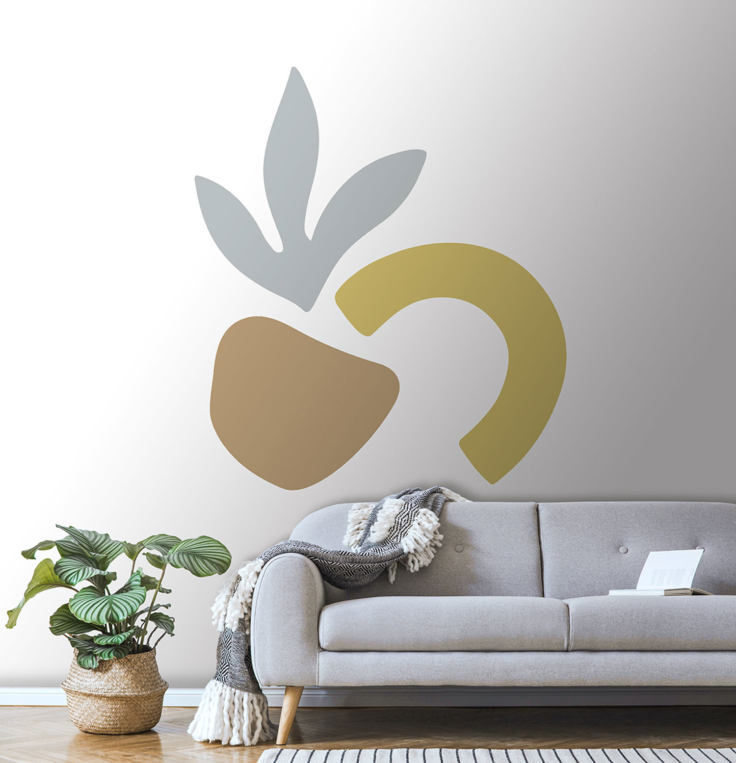 Pre-pasted non-woven variable wall decoration, PLC065, Platinum Shapes, Decoprint