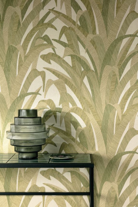 Wallpaper with leaves of grass, CU3010, Cumaru, Grandeco