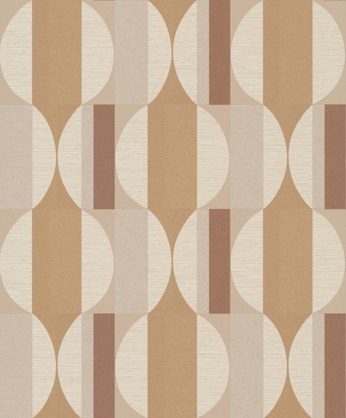 Brown-beige geometric pattern wallpaper, CU3105, Cumaru, Grandeco