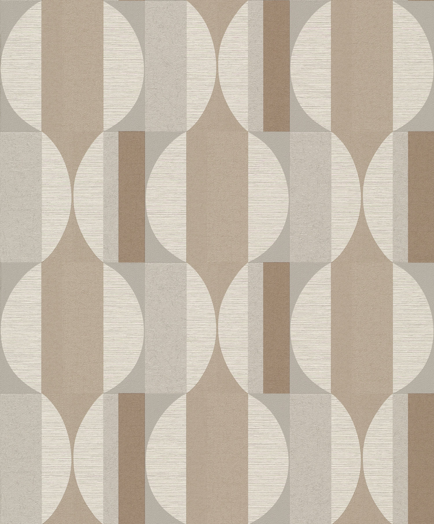 Brown-beige geometric pattern wallpaper, CU3109, Cumaru, Grandeco