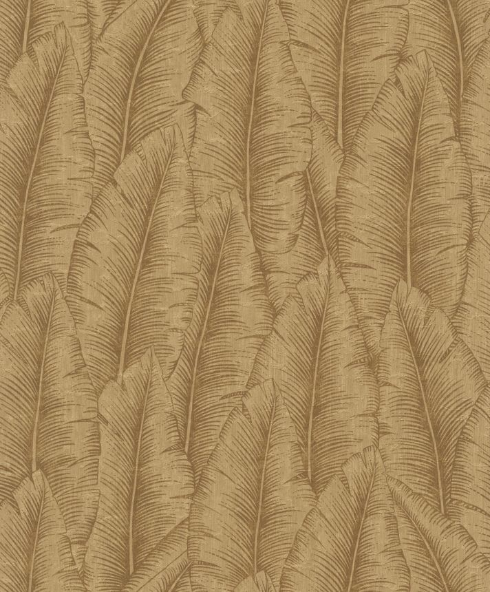 Brown wallpaper with leaves, CU3205, Cumaru, Grandeco