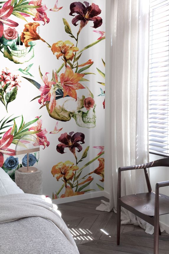 Wall mural, Skulls, flowers,  ML2701 Mural Joung edition Grandeco