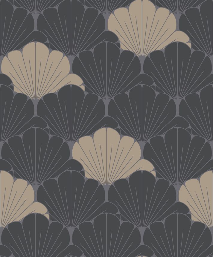 Black and gold floral wallpaper, M64009, Elegance, Ugepa