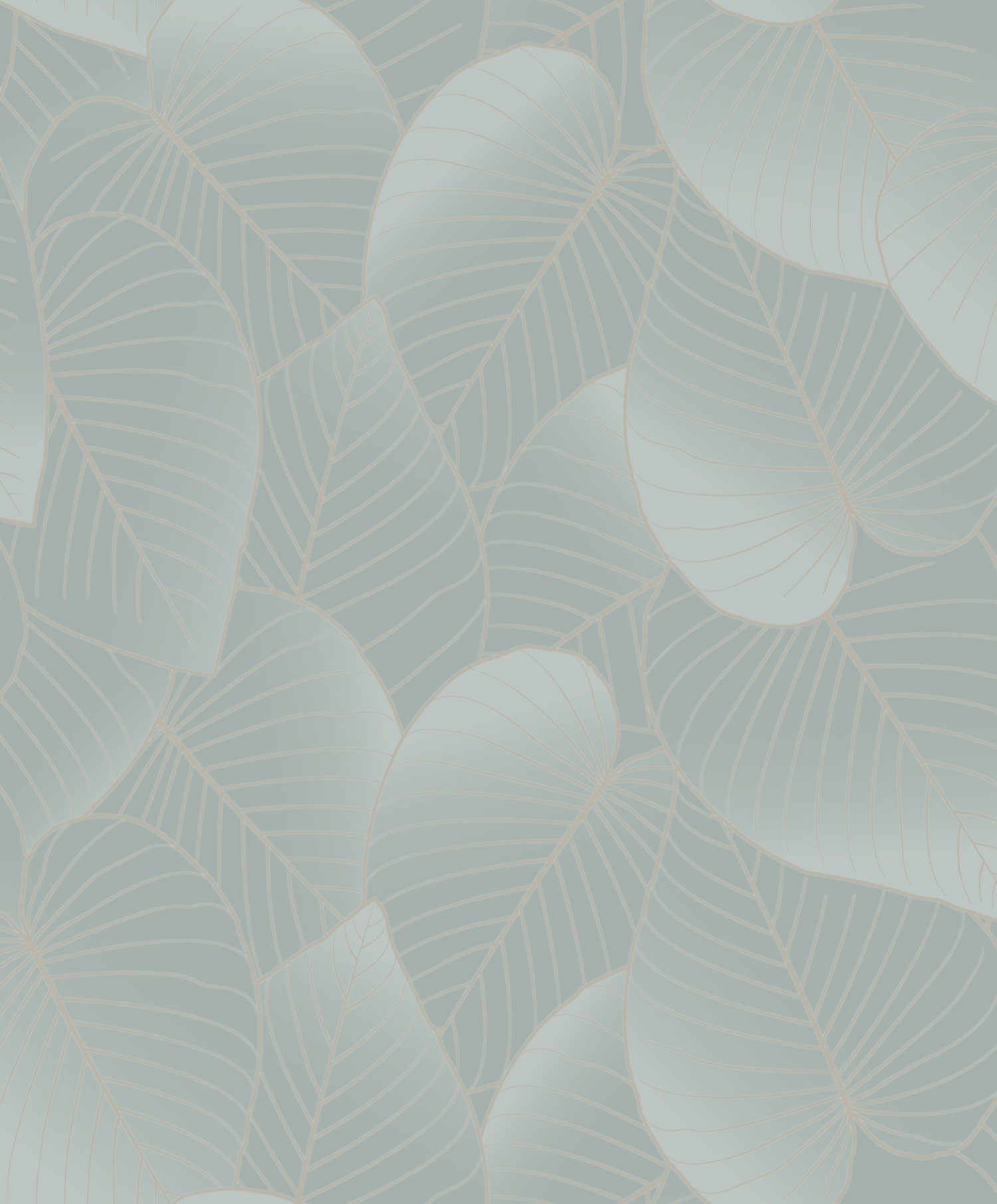Green wallpaper with leaves, B21214  Botanique  Ugepa