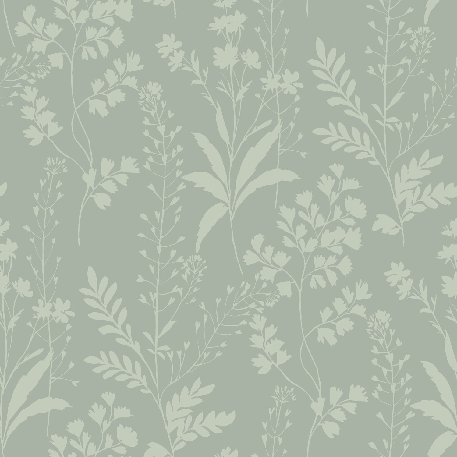 Green wallpaper, leaves, M52814, Botanique, Ugepa