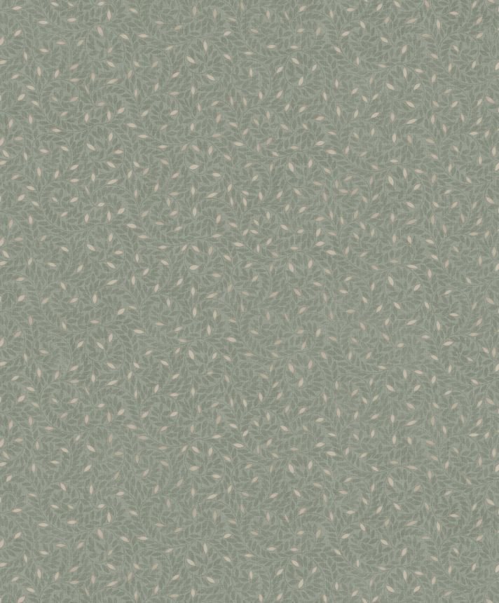 Green wallpaper with twigs, M67484D, Botanique, Ugepa
