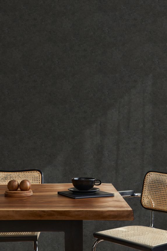 Black wallpaper, stucco plaster, 120717, Vavex 2025