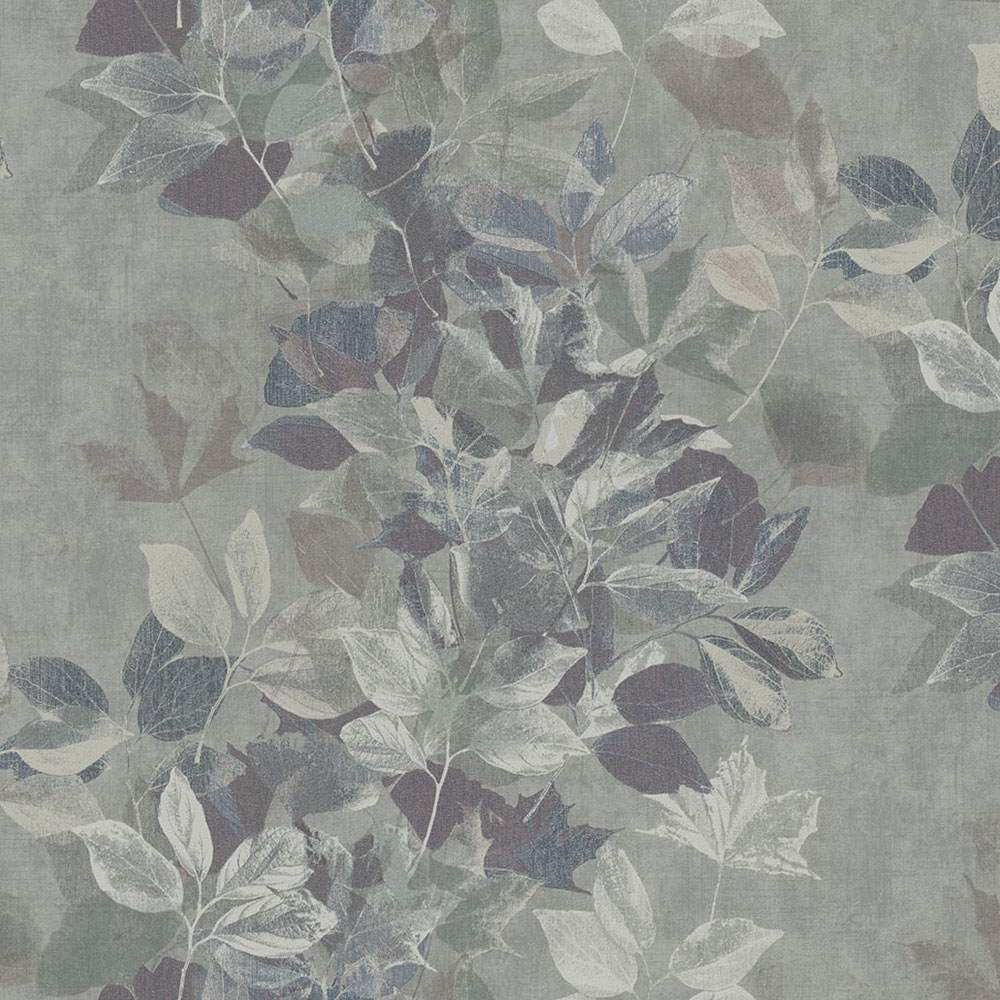 Green wallpaper with leaves, TI2005, Time 2025, Grandeco