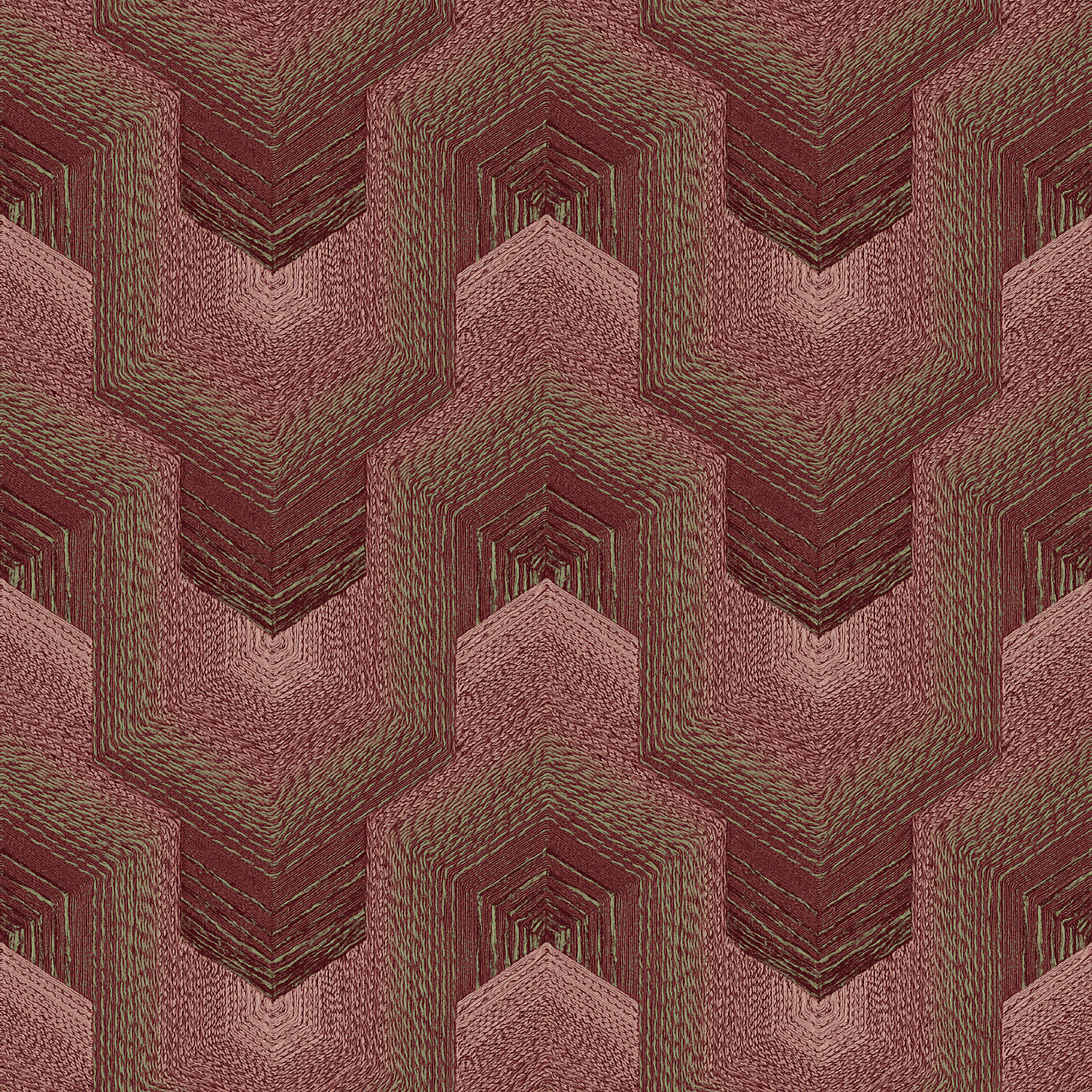 Wine red geometric wallpaper, TP422915, Exclusive Threads, Design ID
