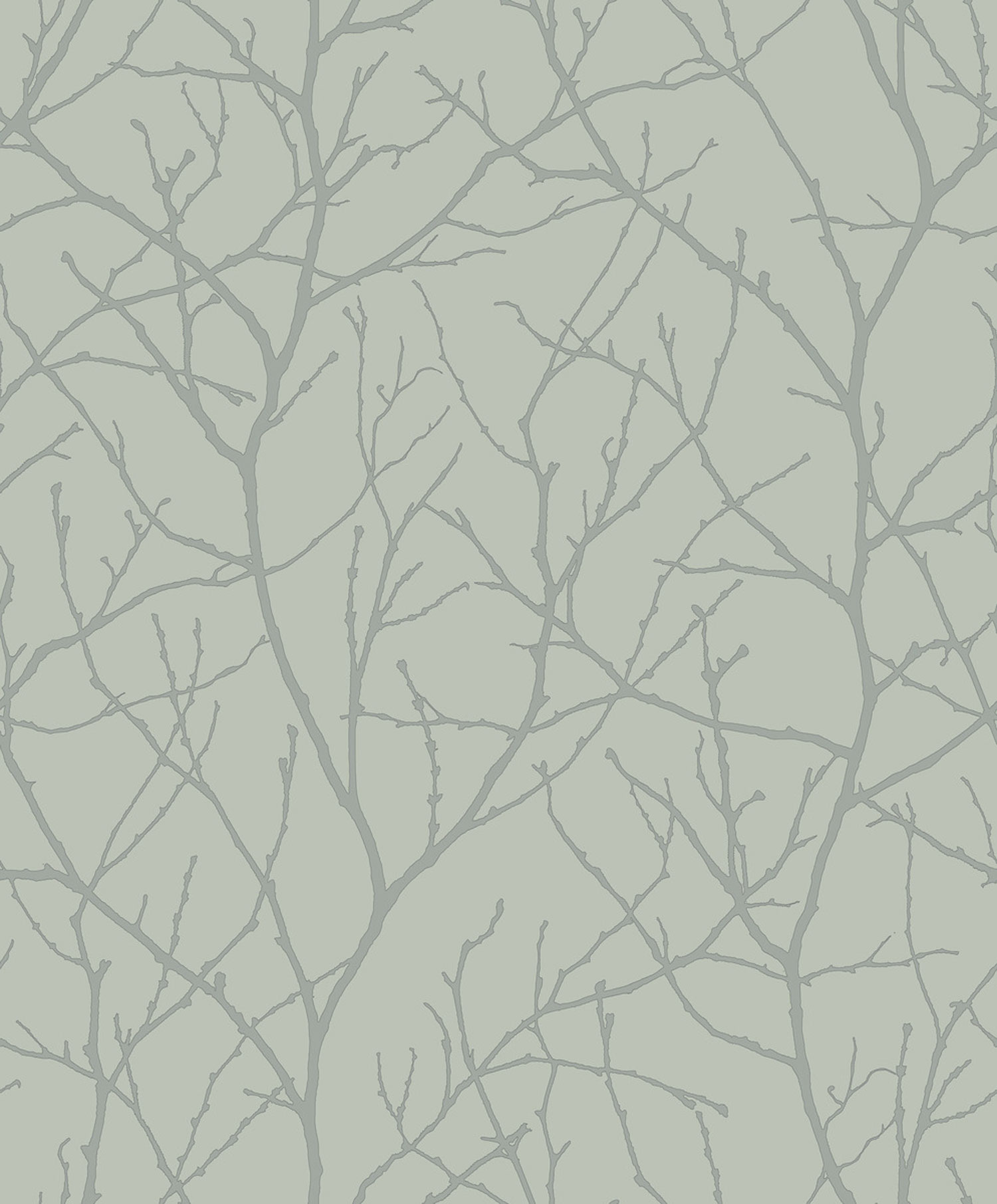 Green-silver wallpaper, tree branches, MD7124, Modern Metals, York