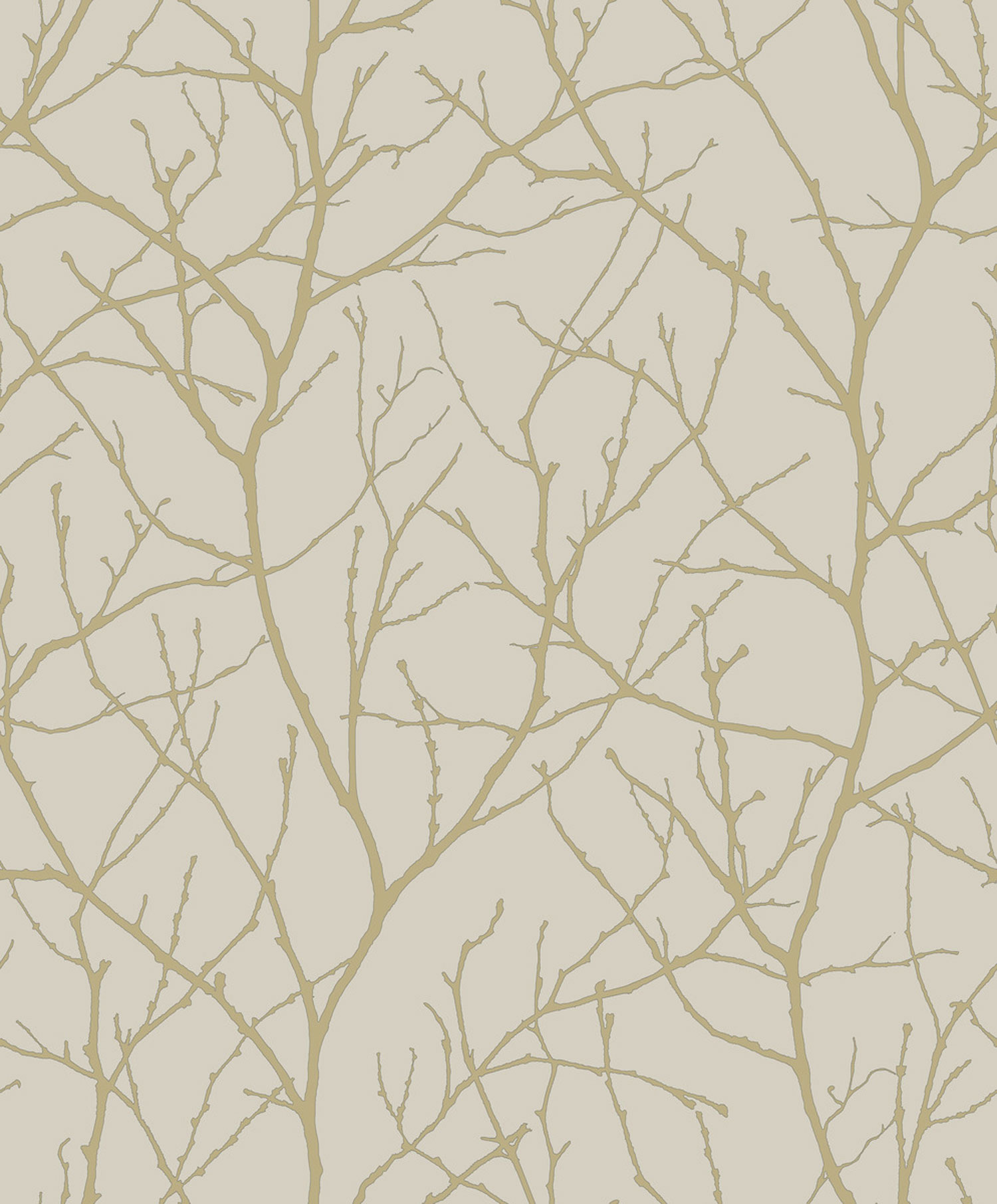 Beige-gold wallpaper with tree branches, MD7122, Modern Metals, York