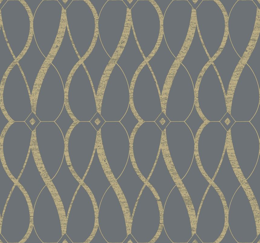 Grey-gold geometric wallpaper, MD7176, Modern Metals, York