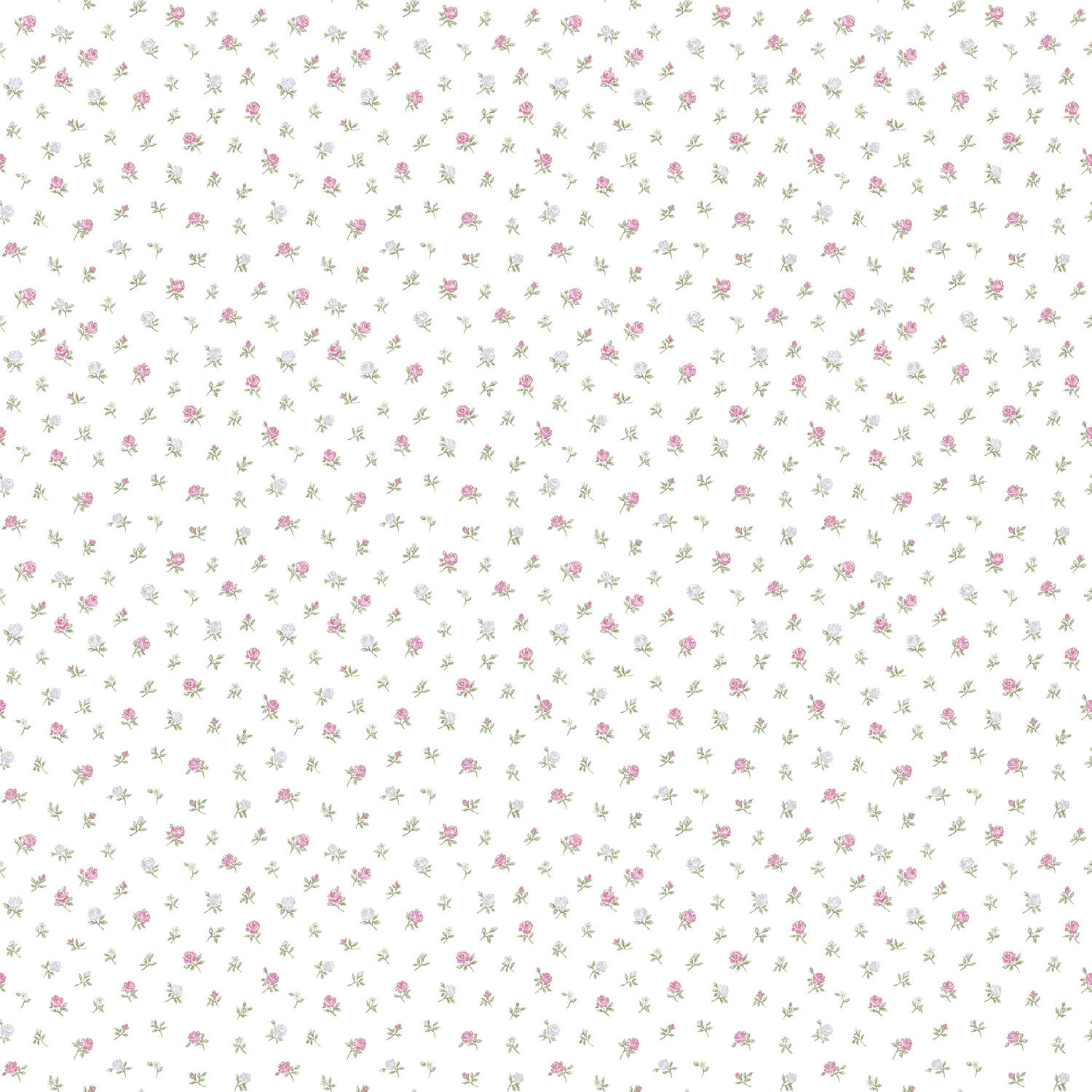 White non-woven floral wallpaper, 12336, Fiori Country, Parato