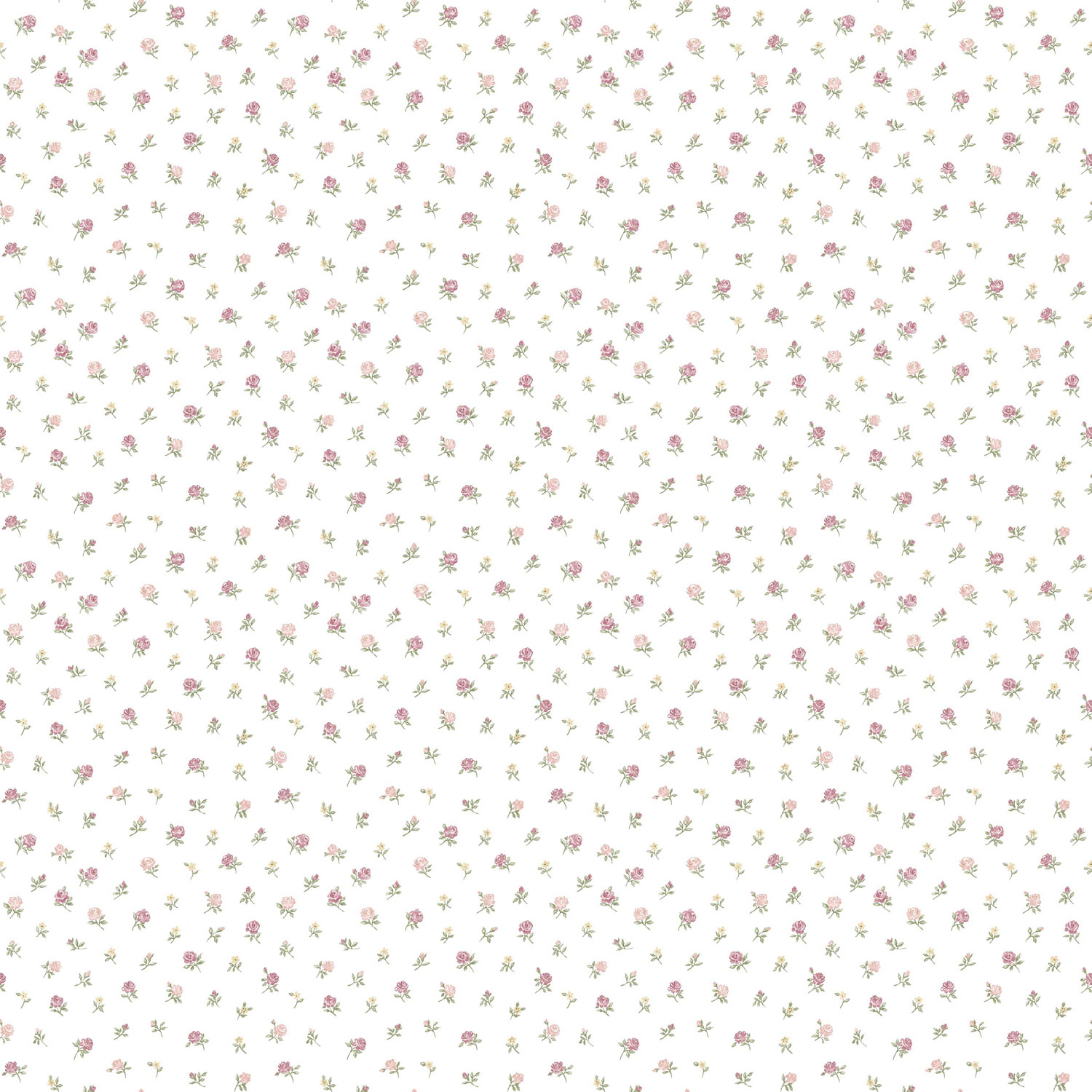 White non-woven floral wallpaper, 12338, Fiori Country, Parato