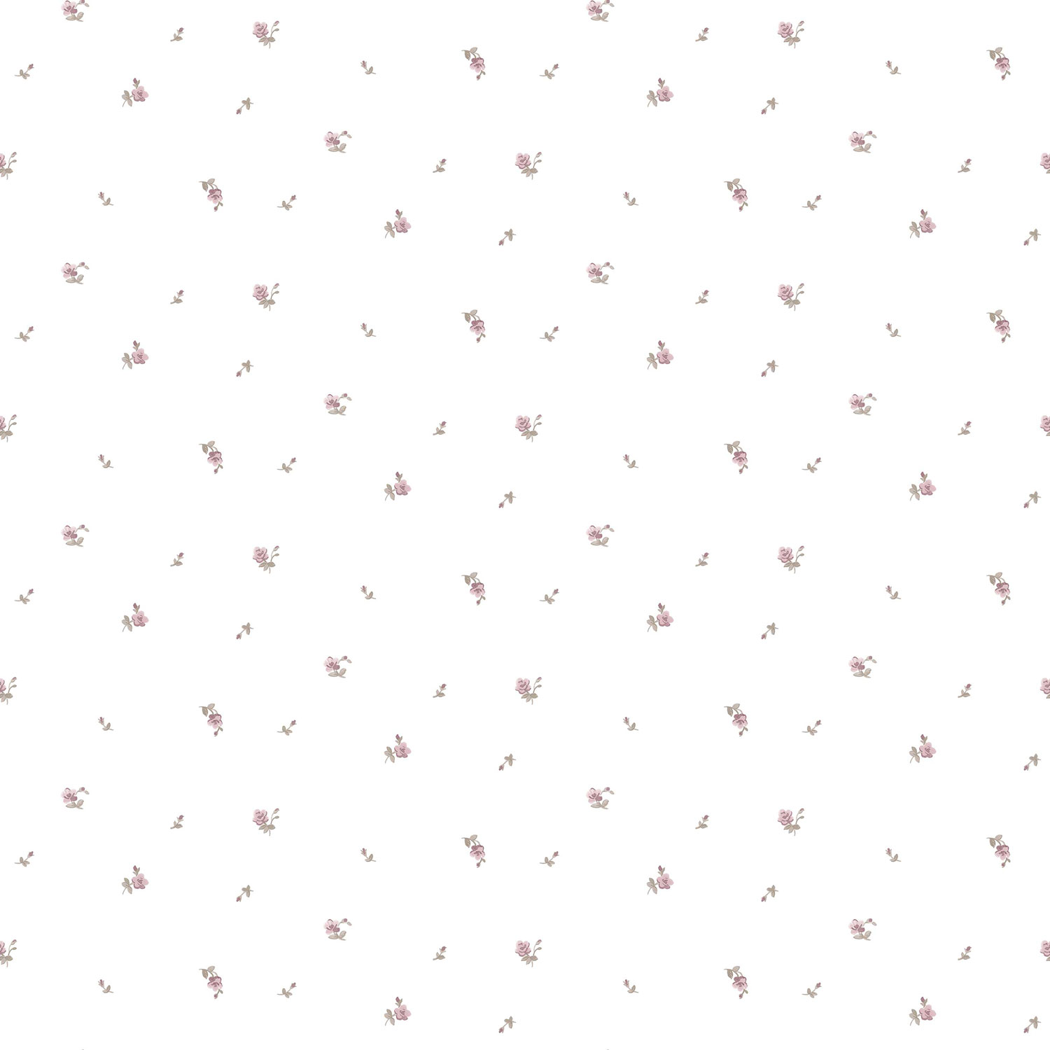 White non-woven floral wallpaper, 12341, Fiori Country, Parato