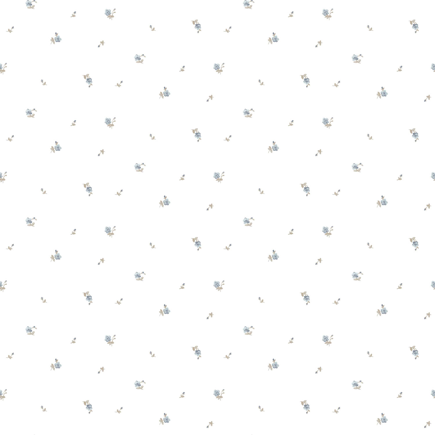 White non-woven floral wallpaper, 12343, Fiori Country, Parato