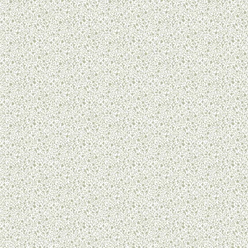 White wallpaper with floral ornaments, 12370, Fiori Country, Parato
