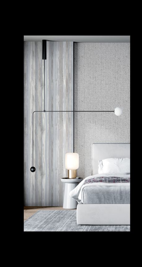 Gray-silver non-woven wallpaper, fabric imitation, 24451, Textum, Pictura, Cristiana Masi by Parato