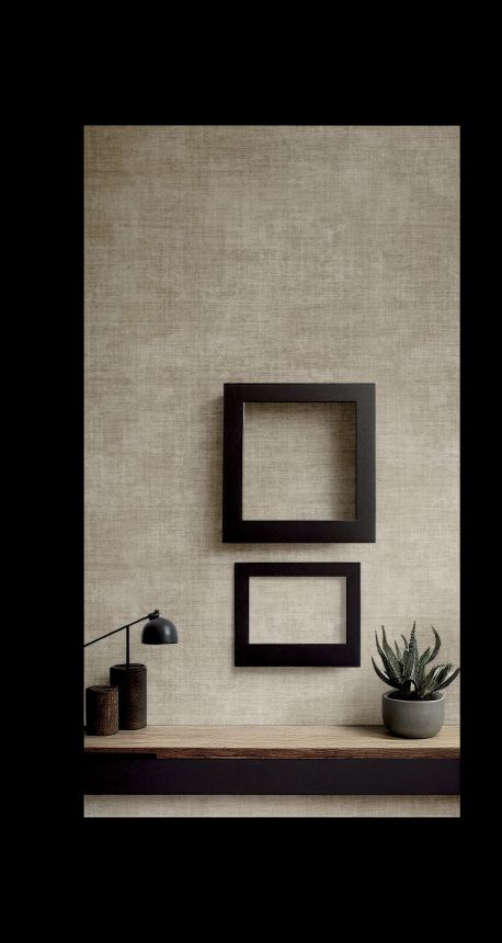 Beige non-woven wallpaper, fabric imitation, 24492, Textum, Pictura, Cristiana Masi by Parato